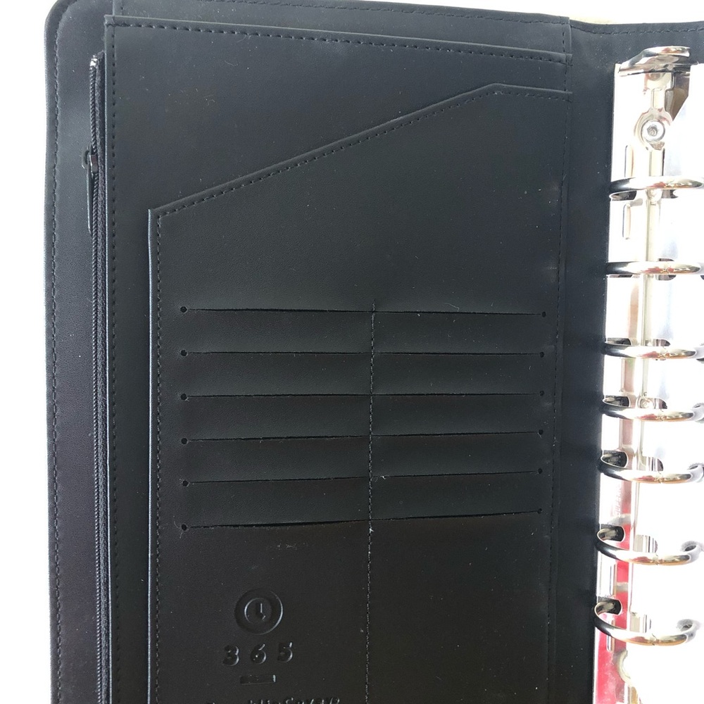 Franklin Covey Black Organizer Magnetic Close  7-Ring Refillable Pocket Cards - Picture 4 of 8